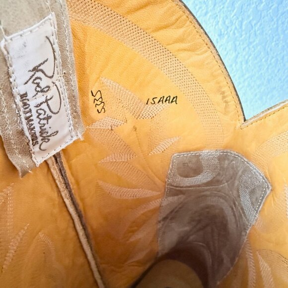 Rod Patrick Mens Cowboy Boots 15AAA Brown Bison Western Leather Sole Blunt Toe - Picture 11 of 13